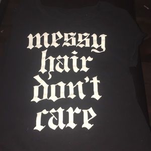 Messy hair don’t care crop top Size: medium